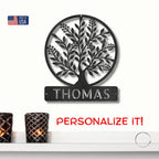 Personalized Tree of Life Metal Wall Sign: Celebrate Your Roots