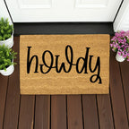 Rustic Howdy Welcome Doormat – Country Farmhouse Coir Entry Mat | Southern Greeting Door Mat | Western Home Décor Gift
