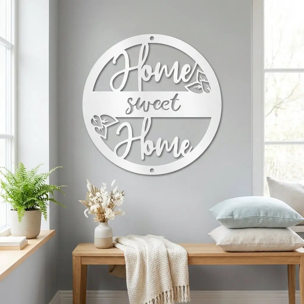 Home Sweet Home Metal Wall Art – Farmhouse & Rustic Decor