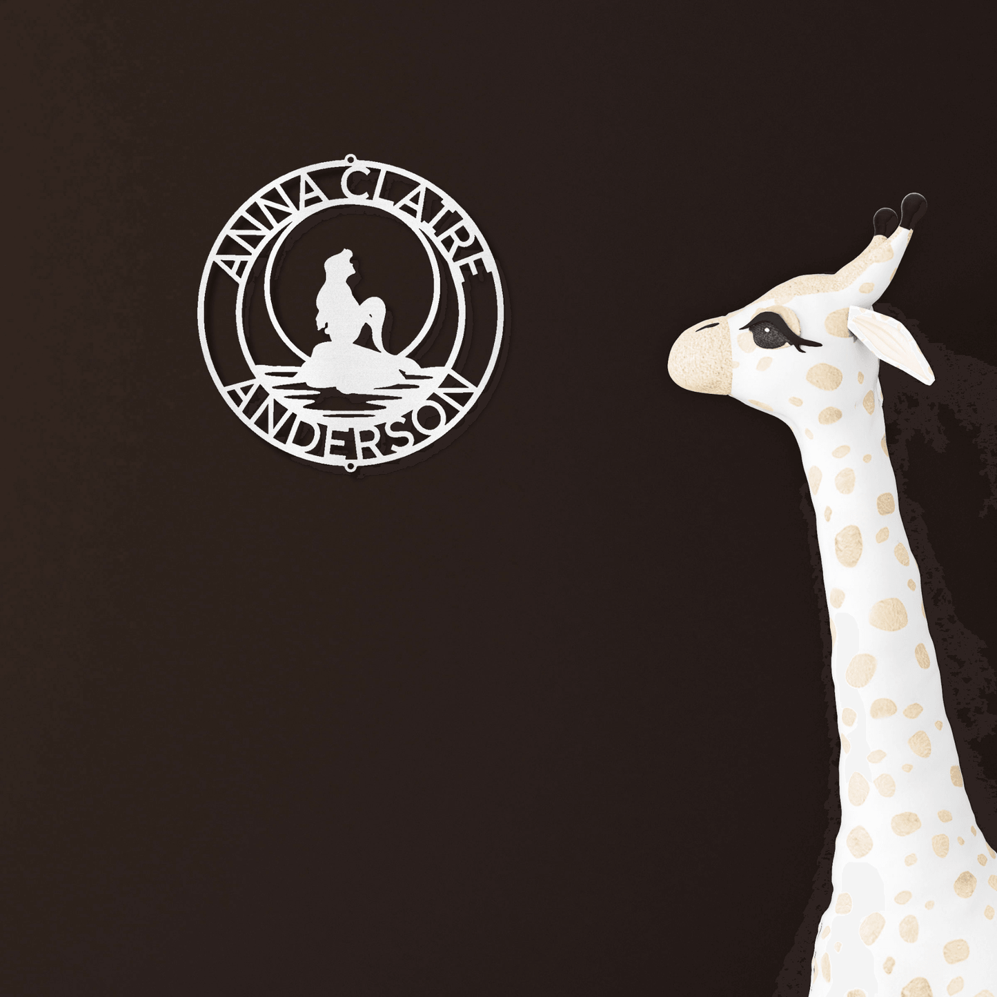 Mermaid Wishes Custom Name Metal Art Wall Sign - Mallard Moon Gift Shop