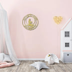 Mermaid Wishes Custom Name Metal Art Wall Sign