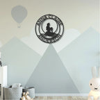 Mermaid Wishes Custom Name Metal Art Wall Sign