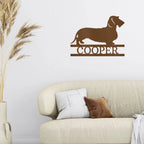 Dachshund Monogram - Steel Sign