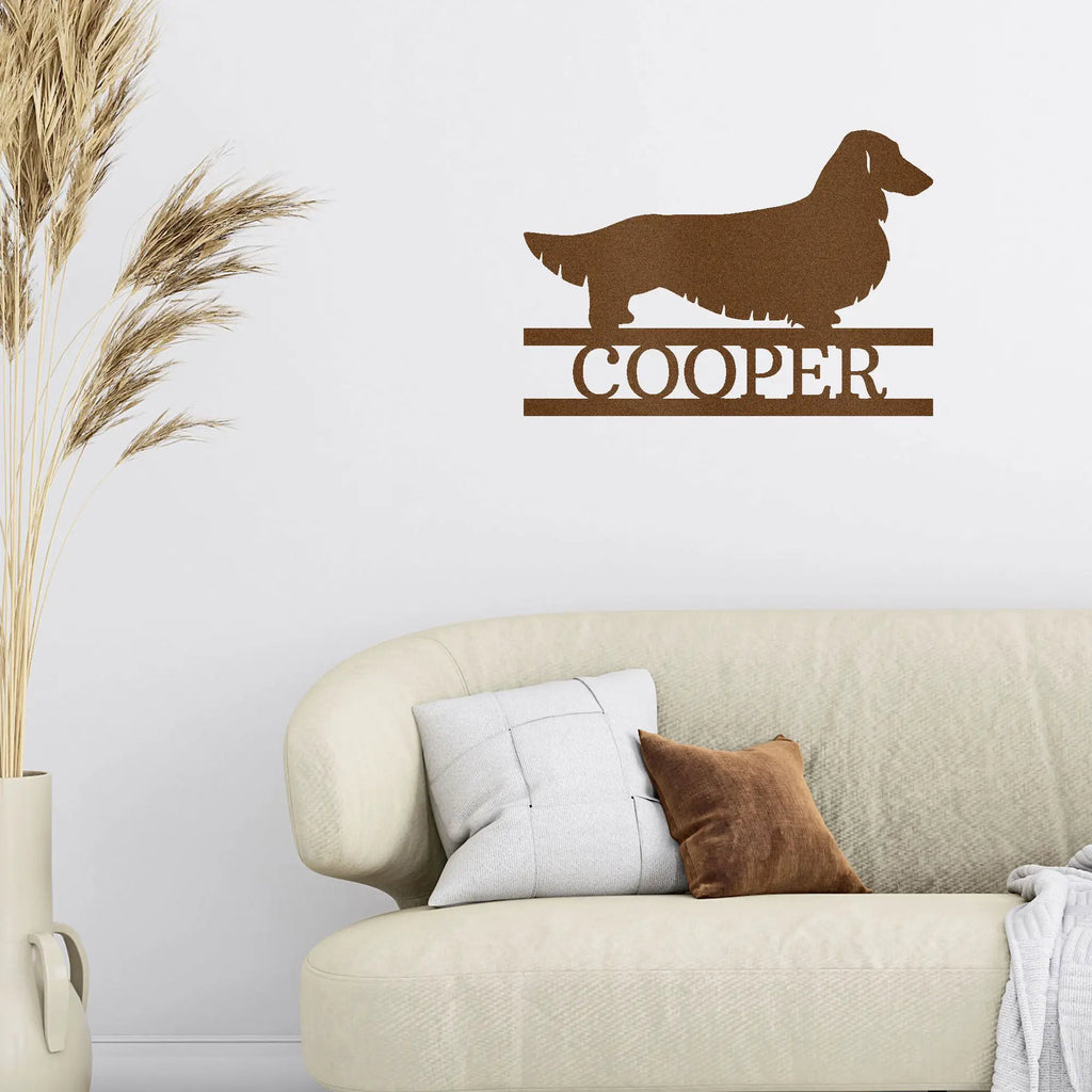 Dachshund Monogram - Steel Sign