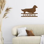 Dachshund Monogram - Steel Sign
