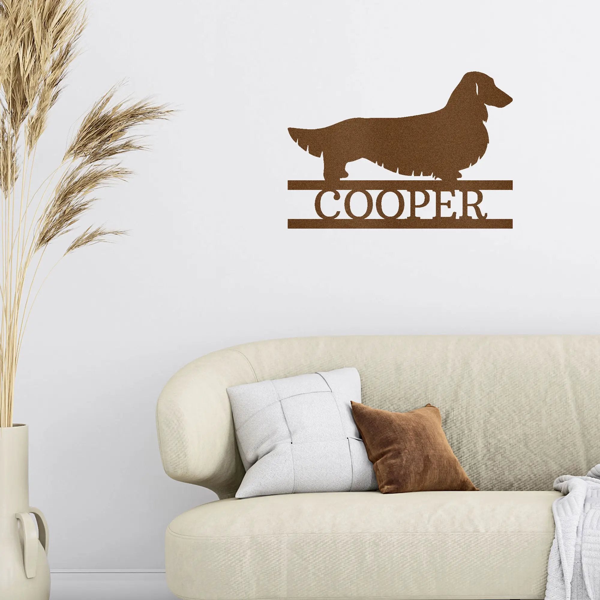 Dachshund Monogram - Steel Sign