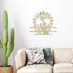 Custom Crest Metal Wall Sign – Personalized Family Name, Monogram, and Established Year – Made in the USA – 5 Sizes & Colors