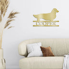 Dachshund Monogram - Steel Sign