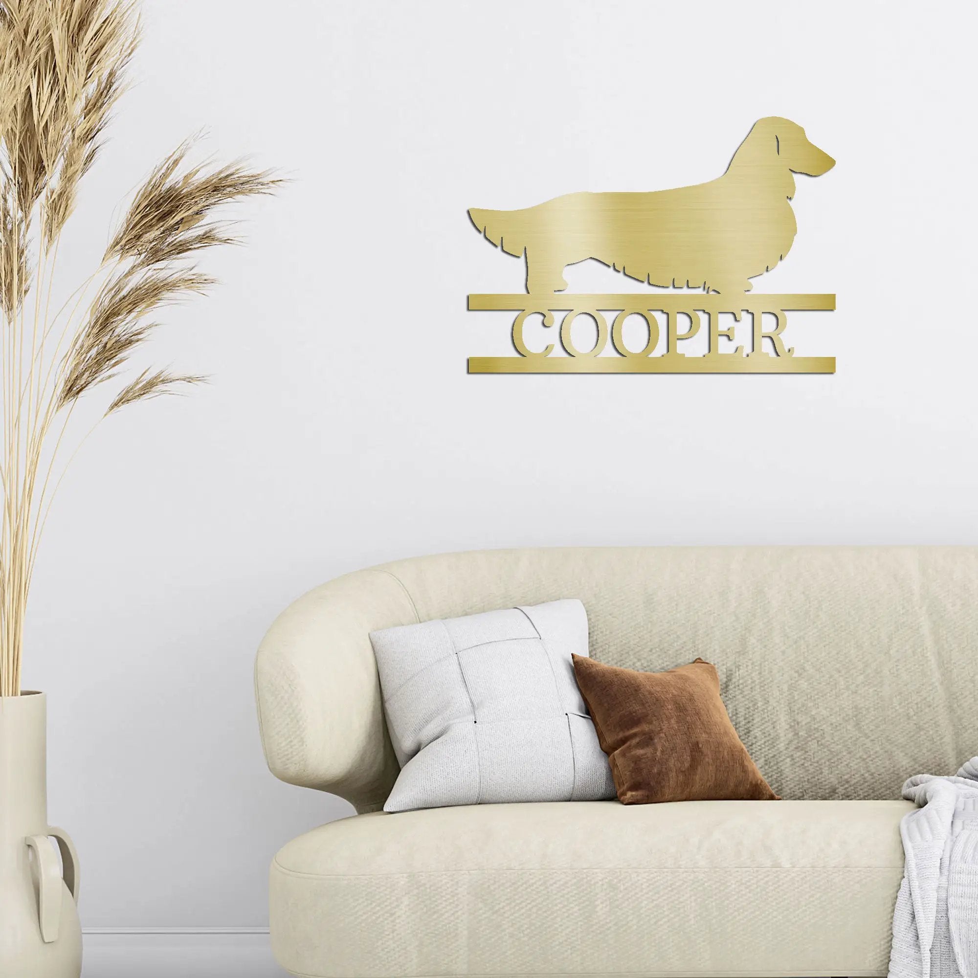 Dachshund Monogram - Steel Sign