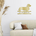 Dachshund Monogram - Steel Sign