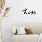 Love Script Metal Word Art Wall Sign