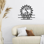 Custom Crest Metal Wall Sign – Personalized Family Name, Monogram, and Established Year – Made in the USA – 5 Sizes & Colors
