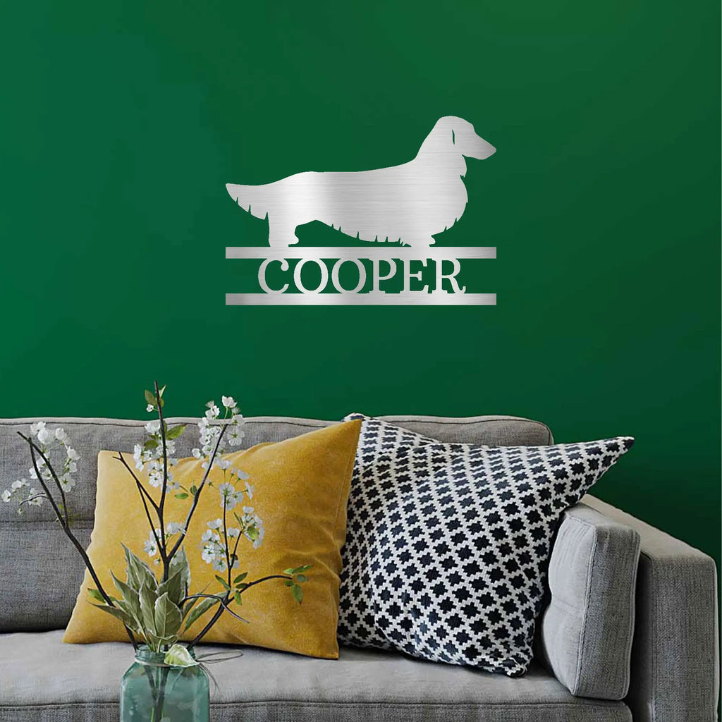 Dachshund Monogram - Steel Sign