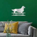 Dachshund Monogram - Steel Sign