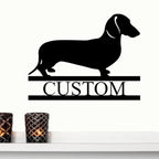 Dachshund Monogram - Steel Sign