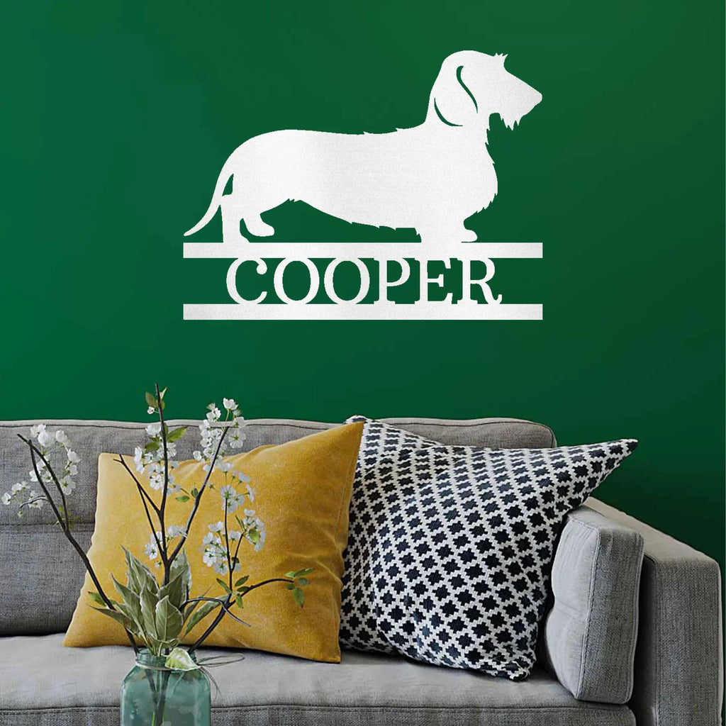 Dachshund Monogram - Steel Sign