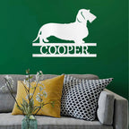 Dachshund Monogram - Steel Sign