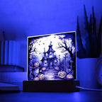 Midnight Mansion: Spooky Acrylic Plaque Decor for Halloween Ghouls