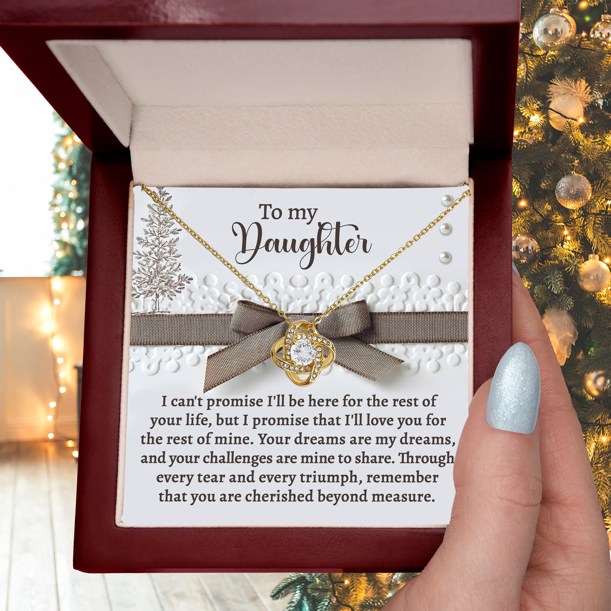 Gift for Daughter - Mine To Share - Love Knot Pendant Necklace - Mallard Moon Gift Shop