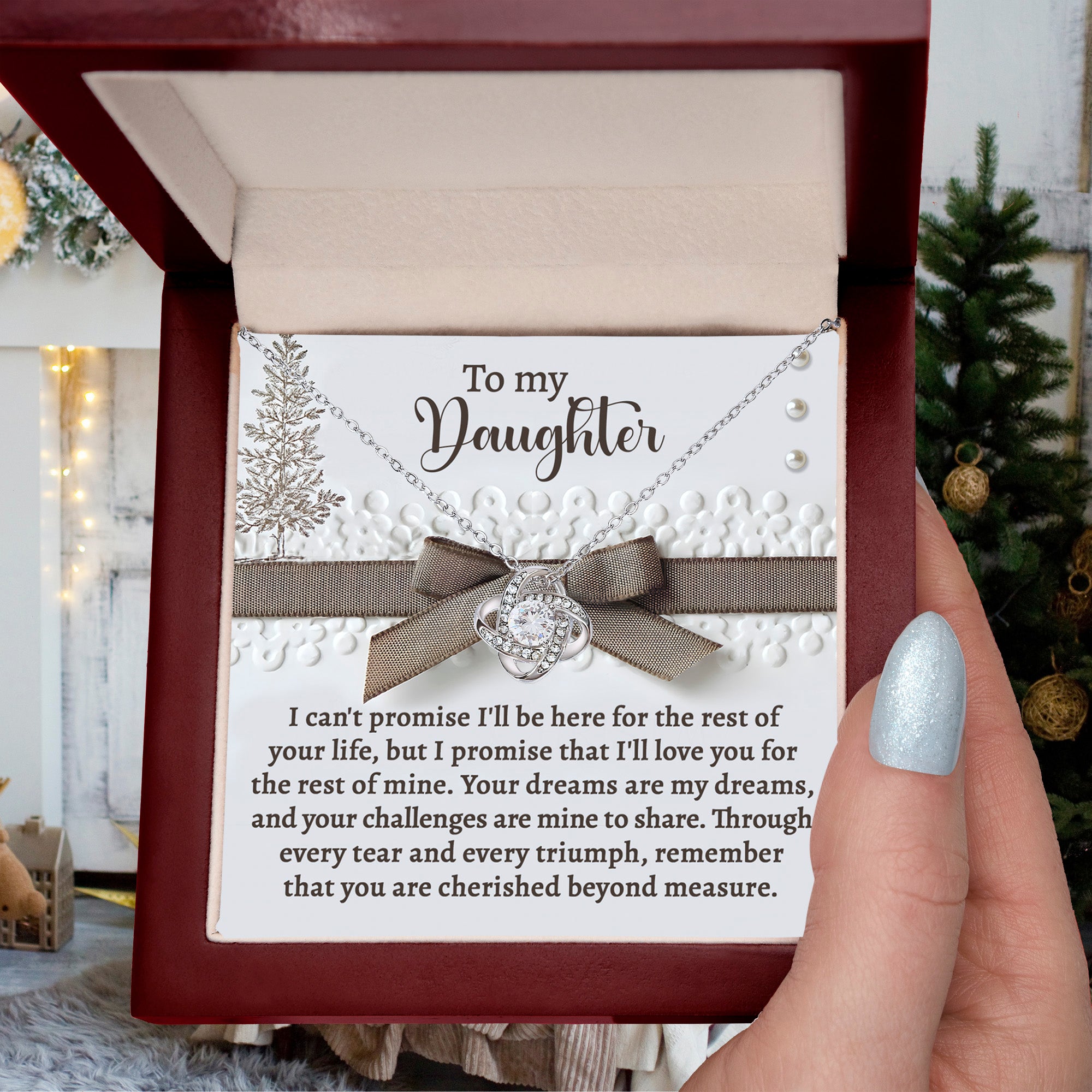 Gift for Daughter - Mine To Share - Love Knot Pendant Necklace - Mallard Moon Gift Shop