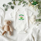 Little Miss Lucky Charm St. Patrick’s Day Baby Bodysuit – Cute Shamrock & Bow Onesie – Soft Cotton Infant Romper – Irish Holiday Outfit & Baby Gift