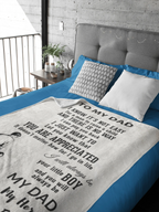 To My Dad - I Will Always Be Your Little Boy Personalized Jersey Fleece Blanket