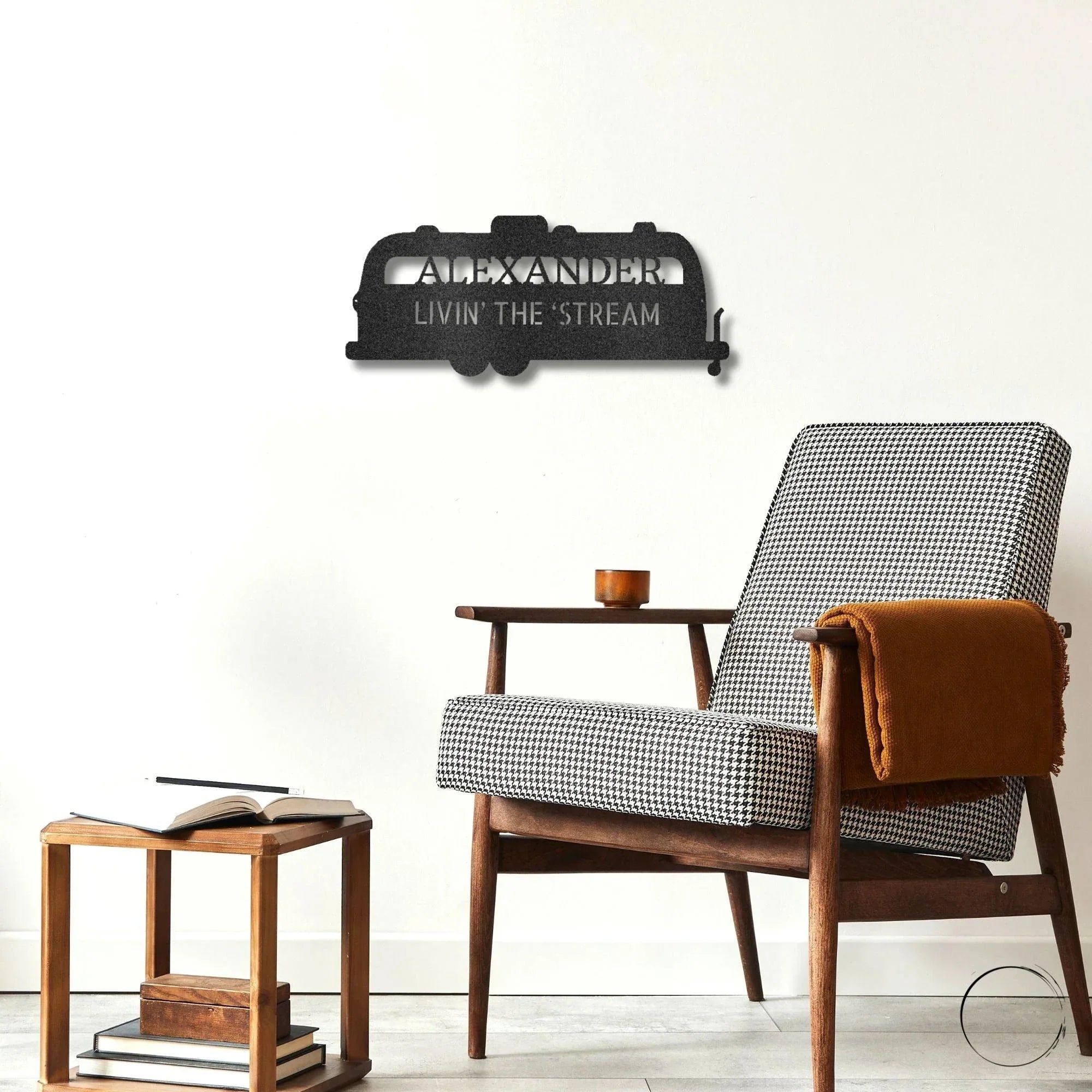 Airstream RV Custom Text Monogram Wall Sign Metal Art