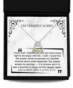 Apology Gift for Girlfriend, Wife, Soulmate - Sorry, Angry With Me - Love Dancing Heart Pendant Necklace