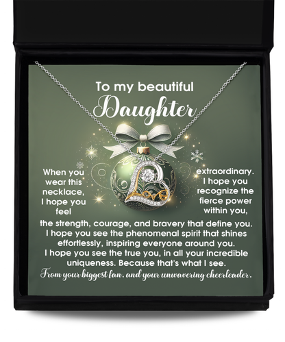 Gift for Daughter - Incredible Uniqueness - Love Dancing Heart Pendant Necklace - Mallard Moon Gift Shop