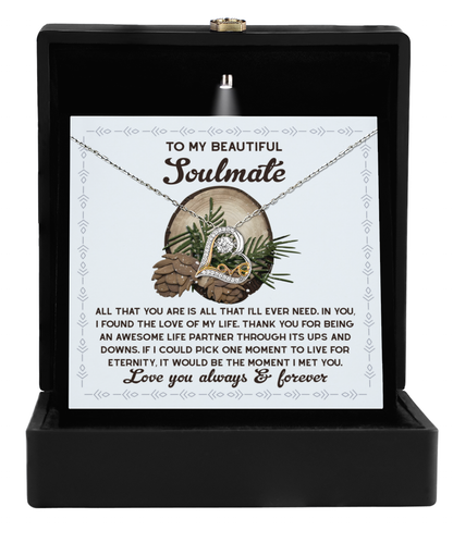 Gift for Soulmate - One Moment - Love Dancing Heart Pendant Necklace - Mallard Moon Gift Shop