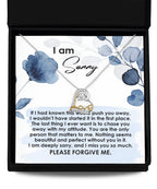 Apology Gift for Girlfriend, Wife, Soulmate - Sorry, Push You Away - Love Dancing Heart Pendant Necklace