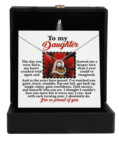 Daughter Birthday, Graduation, Christmas Inspirational Gift  - A Deeper Love - Love Dancing Heart Pendant Necklace - Mallard Moon Gift Shop