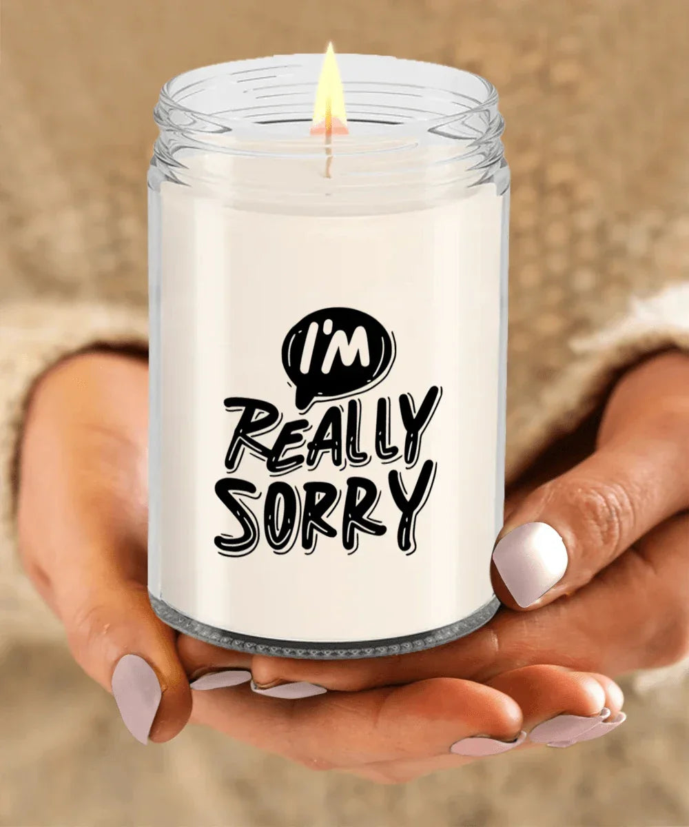 Apology Candle Gift - “I’m Really Sorry” – 9oz Hand-Poured Soy Candle with Comforting Scents | Thoughtful Forgiveness Gift