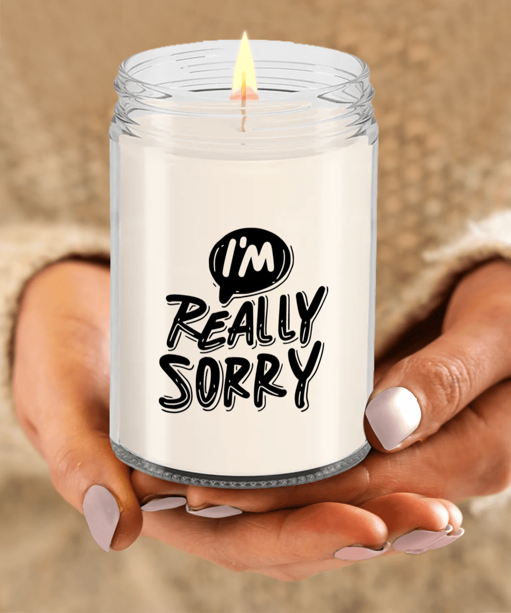 Apology Gift - I Am Really Sorry - Scented Soy Candle - Mallard Moon Gift Shop