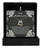 Bridesmaid Wedding Day Gift - The Luckiest Bride - Love Dancing Heart Pendant Necklace