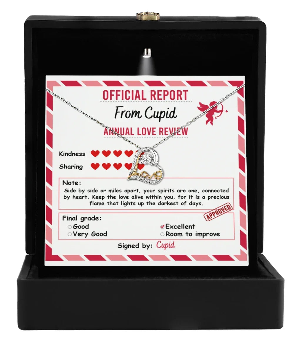 Cupid’s Official Love Report - Love Dancing Heart Necklace – A Fun and Heartfelt Valentine’s Day Gift
