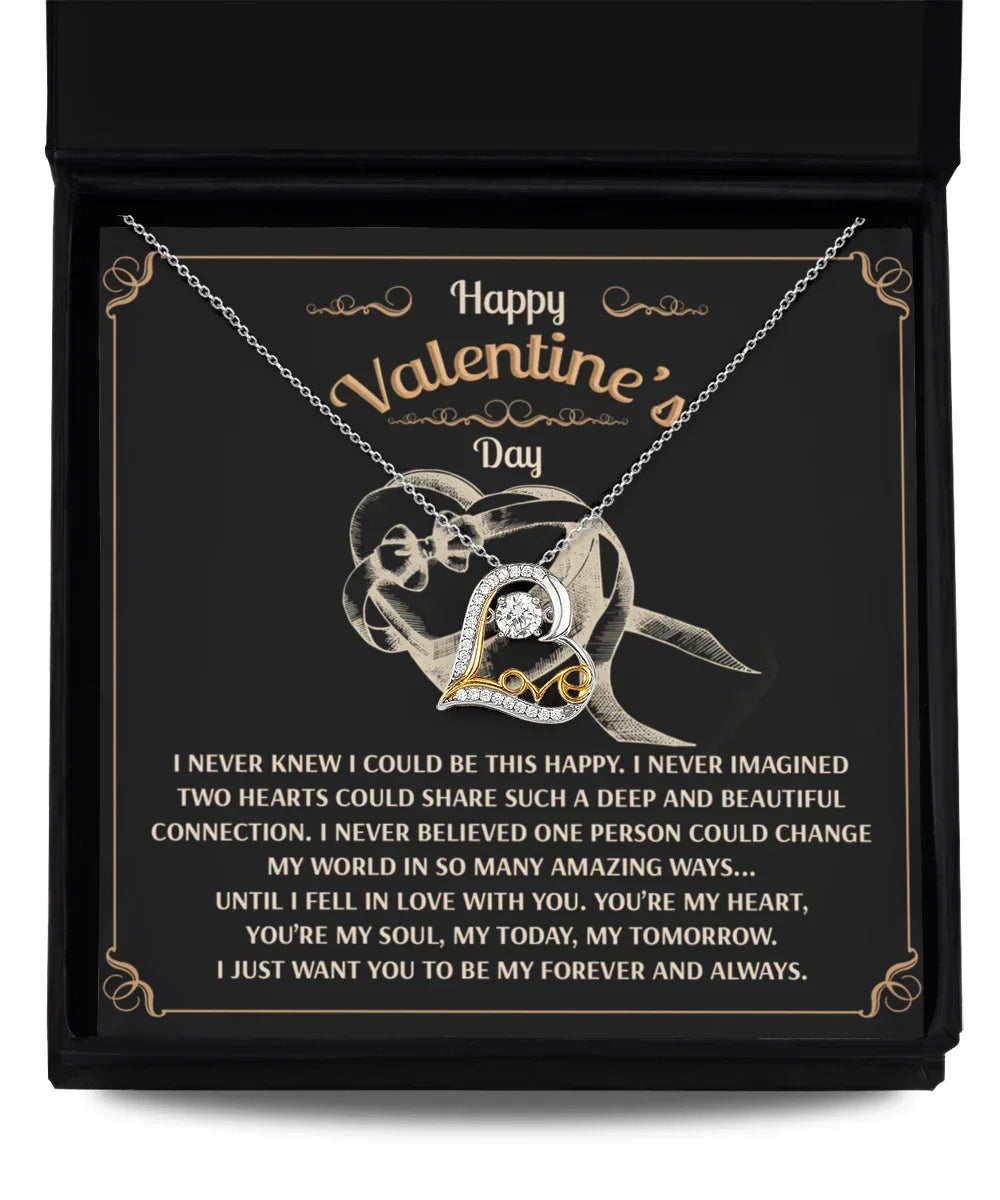 You’re My Forever - Love Dancing Heart Necklace - A Timeless Expression of Love for Your Soulmate - Heartfelt Gift for Valentine's Day