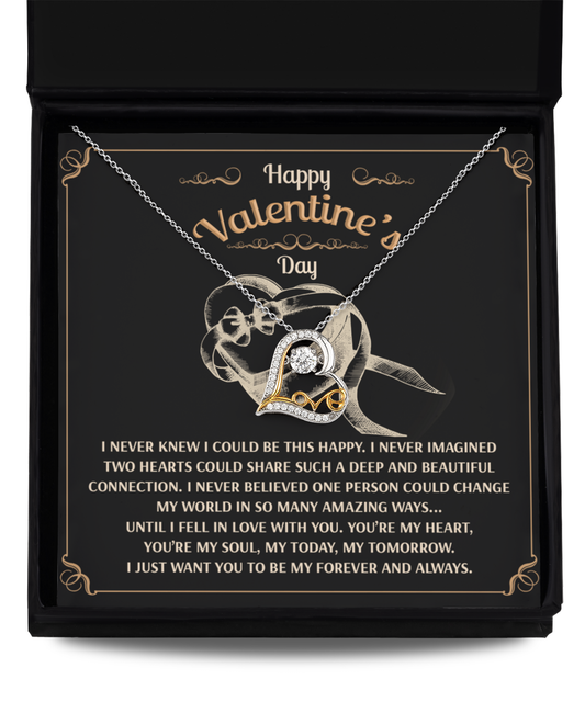 You’re My Forever - Love Dancing Heart Necklace - A Timeless Expression of Love for Your Soulmate - Heartfelt Gift for Valentine's Day - Mallard Moon Gift Shop