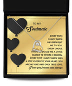 To My Soulmate - Love Dancing Heart Necklace – A Romantic Valentine’s Gift for Your One True Love