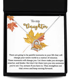 Daughter Birthday, Graduation, Christmas Inspirational Gift - Make You Stronger - Love Dancing Heart Pendant Necklace