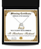Wife Wedding Day, Anniversary, Birthday Gift - Winning Certificate - Love Dancing Heart Pendant Necklace