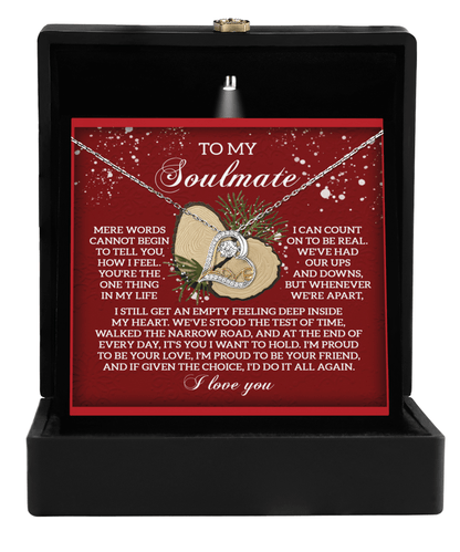 To My Soulmate We've Stood the Test of Time Christmas Anniversary Heart Pendant Necklace for Wife Girlfriend Jewelry - Mallard Moon Gift Shop