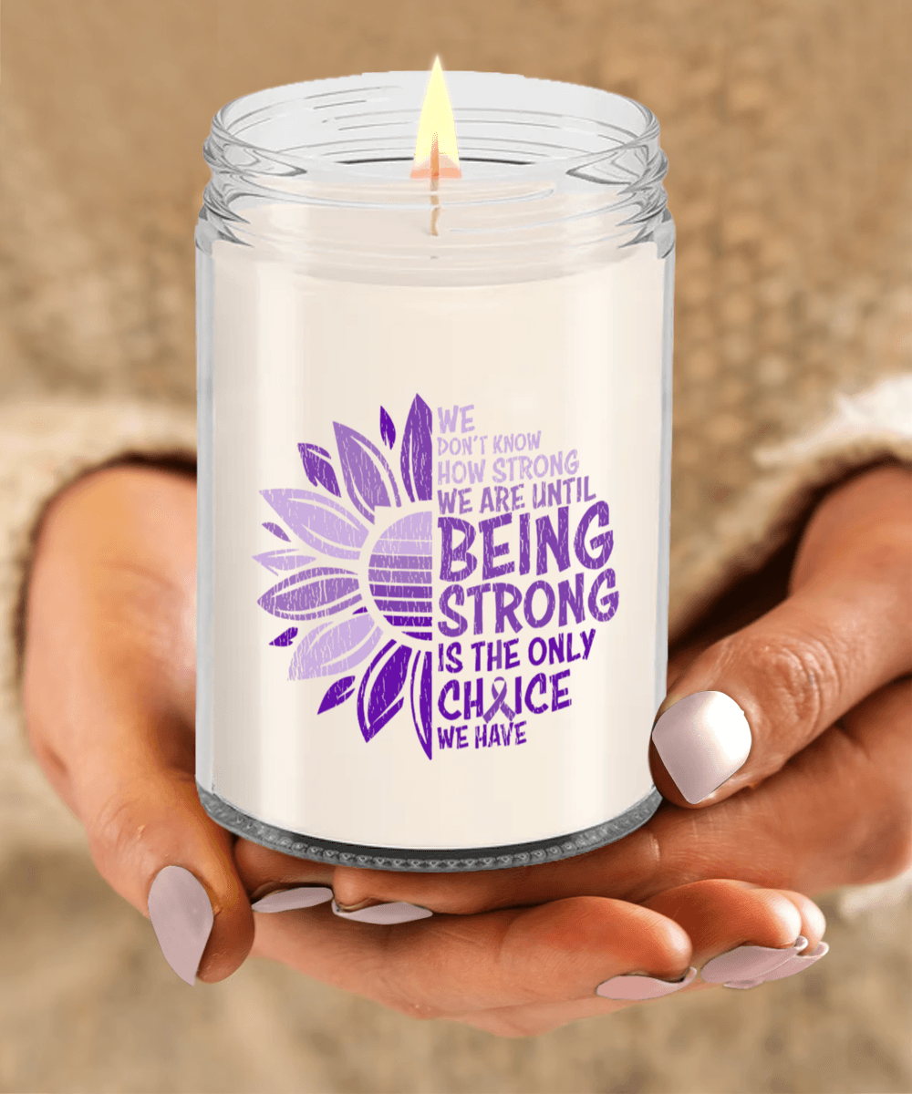 Cancer Support Hodgkins Lymphoma Being Strong Scented Soy Candle - Mallard Moon Gift Shop