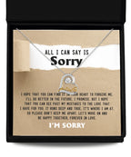 Apology Gift for Girlfriend, Wife, Soulmate - Sorry, Don't Keep Me Apart - Love Dancing Heart Pendant Necklace