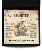 Daughter Halloween Inspired - Put Your Hat On and Don't Hide Your Magic Love Dancing Heart Necklace