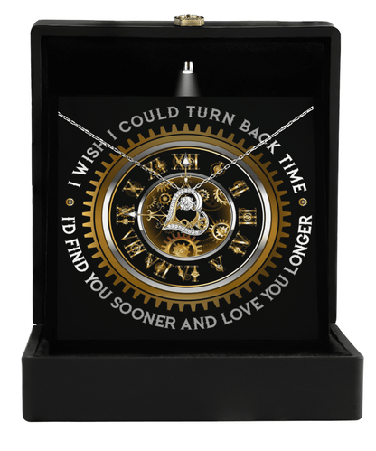 Wife Wedding Day. Anniversary, Birthday Gift - Turn Back Time - Love Dancing Heart Pendant Necklace - Mallard Moon Gift Shop