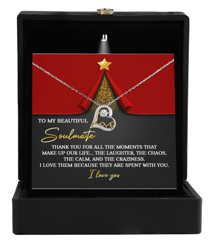 Gift for Soulmate - The Moments - Love Dancing Heart Pendant Necklace - Mallard Moon Gift Shop