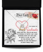 To My Smokin’ Hot Soulmate - Love Dancing Heart Necklace – A Playful and Romantic Valentine’s Day Gift