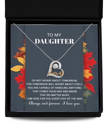 Daughter Birthday, Graduation, Christmas Gift - Comes Your Way - Love Dancing Heart Pendant Necklace - Mallard Moon Gift Shop