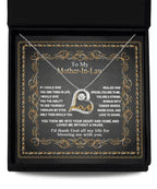Mother-in-Law Gift You Took Me Into Your Heart and Home Heart Pendant Necklace